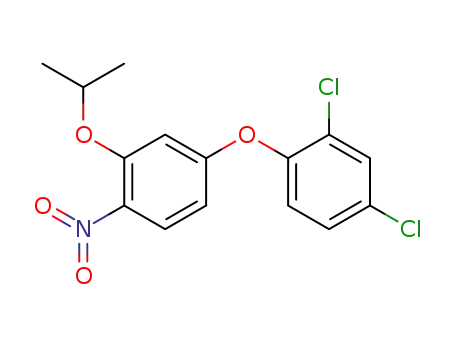 Molecular Structure of 32861-87-3 (Benzene, 2,4-dichloro-1-[3-(1-methylethoxy)-4-nitrophenoxy]-)