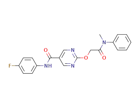 5-Pyrimidinecarboxamide,
N-(4-fluorophenyl)-2-[2-(methylphenylamino)-2-oxoethoxy]-