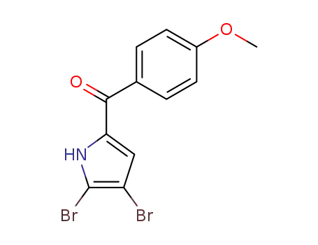 Molecular Structure of 50372-69-5 (Methanone, (4,5-dibromo-1H-pyrrol-2-yl)(4-methoxyphenyl)-)