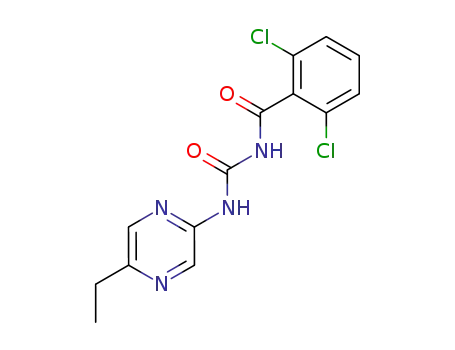 Molecular Structure of 59489-58-6 (Benzamide, 2,6-dichloro-N-[[(5-ethylpyrazinyl)amino]carbonyl]-)