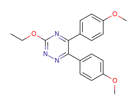 Molecular Structure of 63119-33-5 (1,2,4-Triazine, 3-ethoxy-5,6-bis(4-methoxyphenyl)-)