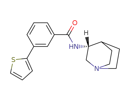 Molecular Structure of 355384-94-0 (Benzamide, N-(3R)-1-azabicyclo[2.2.2]oct-3-yl-3-(2-thienyl)-)