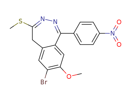 5H-2,3-Benzodiazepine, 7-bromo-8-methoxy-4-(methylthio)-1-(4-nitrophenyl)-