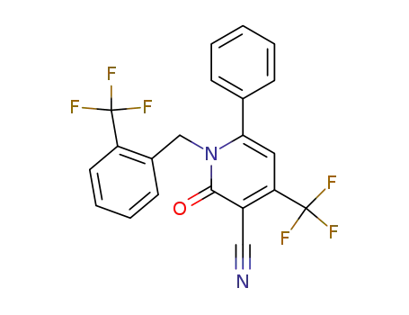 3-Pyridinecarbonitrile,
1,2-dihydro-2-oxo-6-phenyl-4-(trifluoromethyl)-1-[[2-(trifluoromethyl)phen
yl]methyl]-