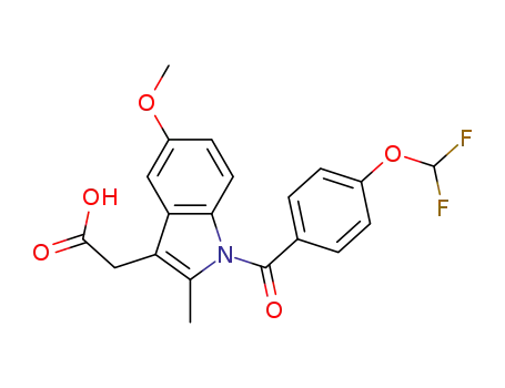 Molecular Structure of 823178-03-6 (1H-Indole-3-acetic acid,
1-[4-(difluoromethoxy)benzoyl]-5-methoxy-2-methyl-)