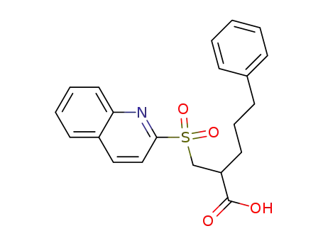 Molecular Structure of 203248-23-1 (Benzenepentanoic acid, a-[(2-quinolinylsulfonyl)methyl]-)