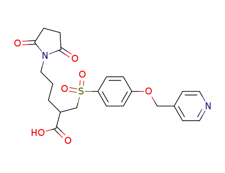 1-Pyrrolidinepentanoic acid,
2,5-dioxo-a-[[[4-(4-pyridinylmethoxy)phenyl]sulfonyl]methyl]-