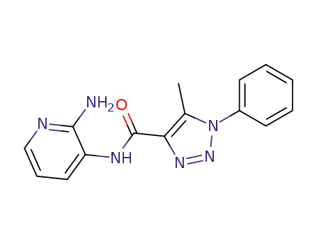 Molecular Structure of 497825-81-7 (1H-1,2,3-Triazole-4-carboxamide,
N-(2-amino-3-pyridinyl)-5-methyl-1-phenyl-)