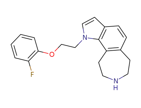 Molecular Structure of 488838-78-4 (Azepino[4,5-g]indole,
1-[2-(2-fluorophenoxy)ethyl]-1,6,7,8,9,10-hexahydro-)
