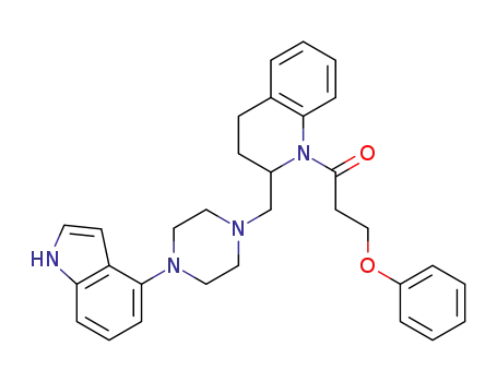 Molecular Structure of 511232-86-3 (Quinoline,
1,2,3,4-tetrahydro-2-[[4-(1H-indol-4-yl)-1-piperazinyl]methyl]-1-(1-oxo-3-
phenoxypropyl)-)