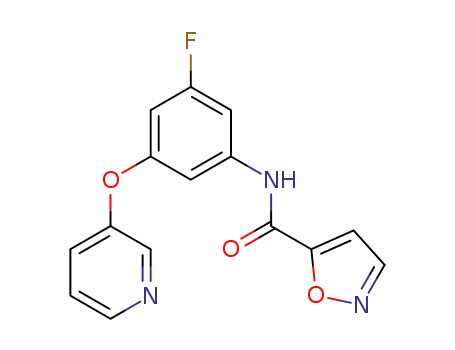 Molecular Structure of 565204-39-9 (5-Isoxazolecarboxamide, N-[3-fluoro-5-(3-pyridinyloxy)phenyl]-)