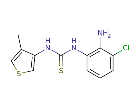 Molecular Structure of 632356-30-0 (Thiourea, N-(2-amino-3-chlorophenyl)-N'-(4-methyl-3-thienyl)-)