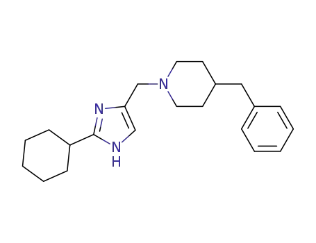 Molecular Structure of 179333-00-7 (Piperidine, 1-[(2-cyclohexyl-1H-imidazol-4-yl)methyl]-4-(phenylmethyl)-)