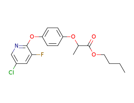 Molecular Structure of 105511-93-1 (Propanoic acid, 2-[4-[(5-chloro-3-fluoro-2-pyridinyl)oxy]phenoxy]-, butyl
ester)