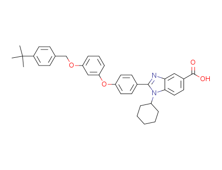 1H-Benzimidazole-5-carboxylic acid,  1-cyclohexyl-2-[4-[3-[[4-(1,1-dimethylethyl)phenyl]methoxy]phenoxy]phen  yl]-