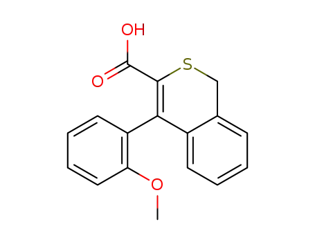 Molecular Structure of 142256-65-3 (1H-2-Benzothiopyran-3-carboxylic acid, 4-(2-methoxyphenyl)-)