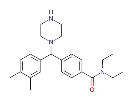Molecular Structure of 193216-86-3 (Benzamide, 4-[(3,4-dimethylphenyl)-1-piperazinylmethyl]-N,N-diethyl-)