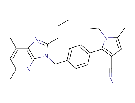 1H-Pyrrole-3-carbonitrile,
2-[4-[(5,7-dimethyl-2-propyl-3H-imidazo[4,5-b]pyridin-3-yl)methyl]phenyl
]-1-ethyl-5-methyl-