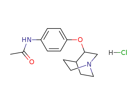 Molecular Structure of 144329-00-0 (Acetamide, N-[4-(1-azabicyclo[2.2.2]oct-3-yloxy)phenyl]-,
monohydrochloride)