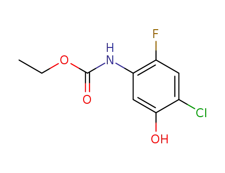 Molecular Structure of 141772-34-1 (Carbamic acid, (4-chloro-2-fluoro-5-hydroxyphenyl)-, ethyl ester)