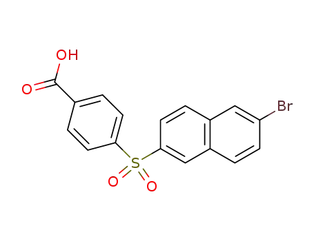 Molecular Structure of 194853-71-9 (Benzoic acid, 4-[(6-bromo-2-naphthalenyl)sulfonyl]-)
