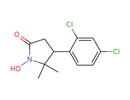Molecular Structure of 138715-48-7 (2-Pyrrolidinone, 4-(2,4-dichlorophenyl)-1-hydroxy-5,5-dimethyl-)