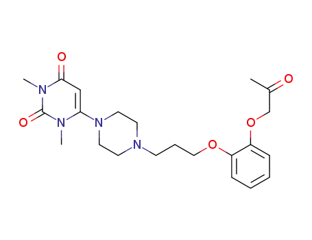 2,4(1H,3H)-Pyrimidinedione,
1,3-dimethyl-6-[4-[3-[2-(2-oxopropoxy)phenoxy]propyl]-1-piperazinyl]-