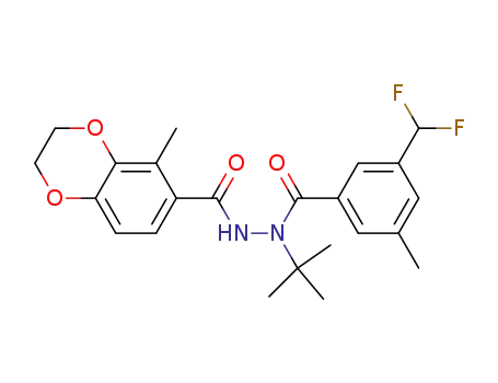 Molecular Structure of 143807-75-4 (1,4-Benzodioxin-6-carboxylic acid, 2,3-dihydro-5-methyl-,
2-[3-(difluoromethyl)-5-methylbenzoyl]-2-(1,1-dimethylethyl)hydrazide)