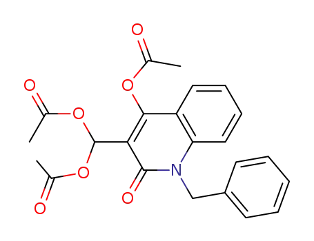 Molecular Structure of 141925-37-3 (2(1H)-Quinolinone,
4-(acetyloxy)-3-[bis(acetyloxy)methyl]-1-(phenylmethyl)-)