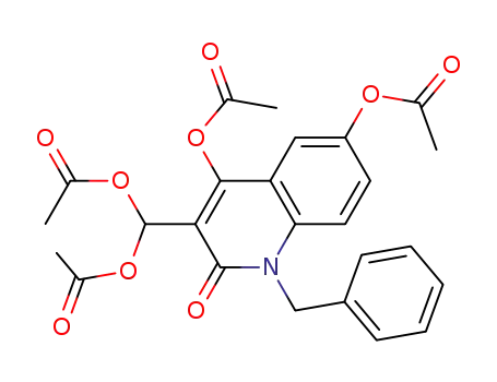Molecular Structure of 141925-33-9 (2(1H)-Quinolinone,
4,6-bis(acetyloxy)-3-[bis(acetyloxy)methyl]-1-(phenylmethyl)-)