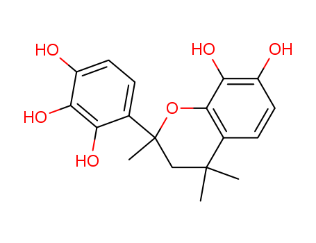 Molecular Structure of 154778-50-4 (1,2,3-Benzenetriol,
4-(3,4-dihydro-7,8-dihydroxy-2,4,4-trimethyl-2H-1-benzopyran-2-yl)-)