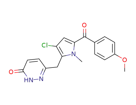 3(2H)-Pyridazinone,6-[[3-chloro-5-(4-methoxybenzoyl)-1-methyl-1H-pyrrol-2-yl]methyl]-