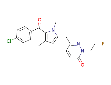 3(2H)-Pyridazinone, 6-[[5-(4-chlorobenzoyl)-1,4-dimethyl-1H-pyrrol-2-yl]methyl]-2-(2-fluoroethyl)-