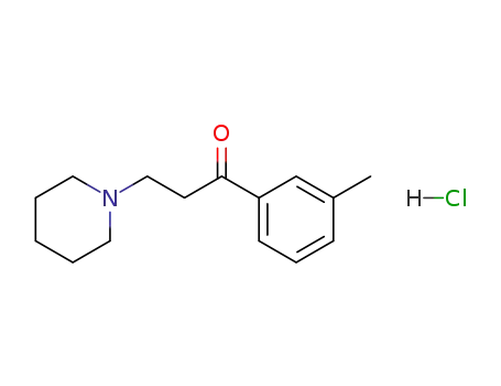 Molecular Structure of 50713-01-4 (1-Propanone, 1-(3-methylphenyl)-3-(1-piperidinyl)-, hydrochloride)