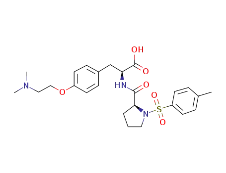 Molecular Structure of 220397-13-7 (L-Tyrosine,
1-[(4-methylphenyl)sulfonyl]-L-prolyl-O-[2-(dimethylamino)ethyl]-)