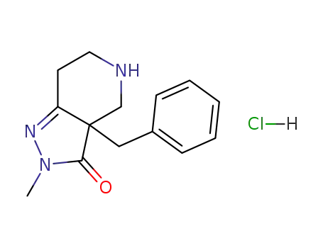 3H-Pyrazolo[4,3-c]pyridin-3-one,
2,3a,4,5,6,7-hexahydro-2-methyl-3a-(phenylmethyl)-,
monohydrochloride
