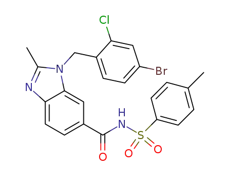 1-(4-bromo-2-chlorobenzyl)-2-methyl-6-((4-methyl-benzene)sulfonylcarbamoyl)benzimidazole