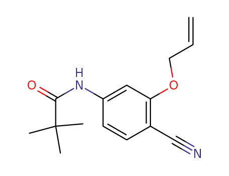 Molecular Structure of 627531-34-4 (Propanamide, N-[4-cyano-3-(2-propenyloxy)phenyl]-2,2-dimethyl-)