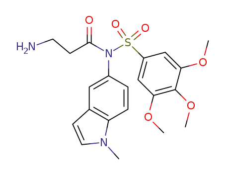 Molecular Structure of 312300-31-5 (Propanamide,
3-amino-N-(1-methyl-1H-indol-5-yl)-N-[(3,4,5-trimethoxyphenyl)sulfonyl]-)