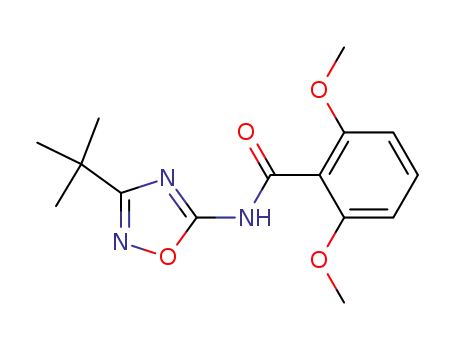 Molecular Structure of 82559-79-3 (Benzamide,
N-[3-(1,1-dimethylethyl)-1,2,4-oxadiazol-5-yl]-2,6-dimethoxy-)