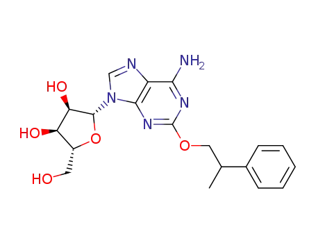 Molecular Structure of 137817-82-4 (Adenosine, 2-(2-phenylpropoxy)-)