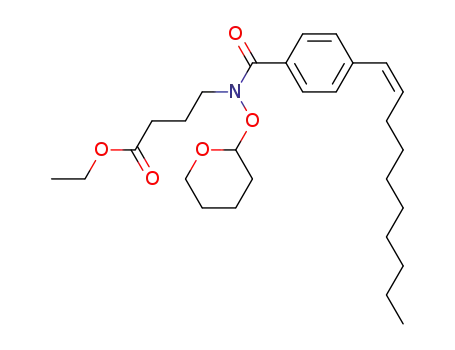 Butanoic acid,
4-[[4-(1-decenyl)benzoyl][(tetrahydro-2H-pyran-2-yl)oxy]amino]-, ethyl
ester, (Z)-