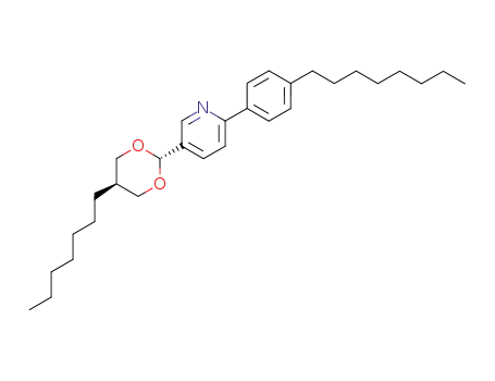 Pyridine, 5-(5-heptyl-1,3-dioxan-2-yl)-2-(4-octylphenyl)-, trans-