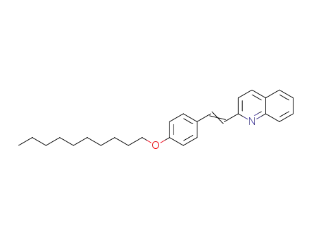 Molecular Structure of 93207-15-9 (Quinoline, 2-[2-[4-(decyloxy)phenyl]ethenyl]-)