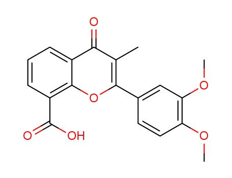 4H-1-Benzopyran-8-carboxylic acid,  2-(3,4-dimethoxyphenyl)-3-methyl-4-oxo-