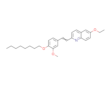 Molecular Structure of 93206-86-1 (Quinoline, 6-ethoxy-2-[2-[3-methoxy-4-(octyloxy)phenyl]ethenyl]-)