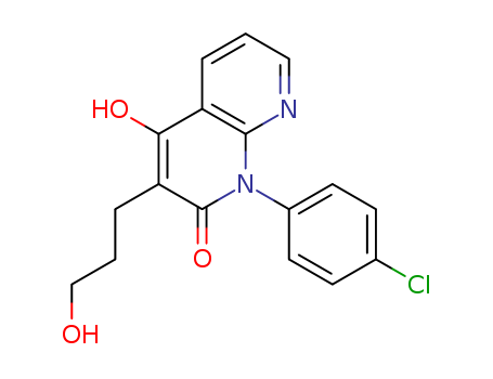 1,8-Naphthyridin-2(1H)-one,  1-(4-chlorophenyl)-4-hydroxy-3-(3-hydroxypropyl)-
