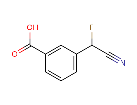 Molecular Structure of 89540-44-3 (Benzoic acid, 3-(cyanofluoromethyl)-)