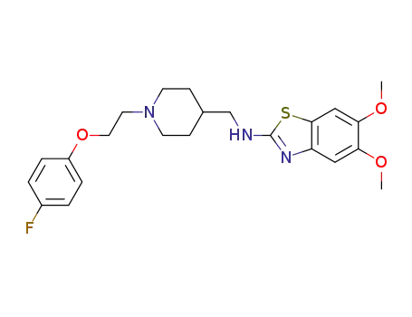 Molecular Structure of 106244-46-6 (2-Benzothiazolamine,
N-[[1-[2-(4-fluorophenoxy)ethyl]-4-piperidinyl]methyl]-5,6-dimethoxy-)