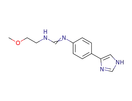 Molecular Structure of 89258-56-0 (Methanimidamide, N-[4-(1H-imidazol-4-yl)phenyl]-N'-(2-methoxyethyl)-)